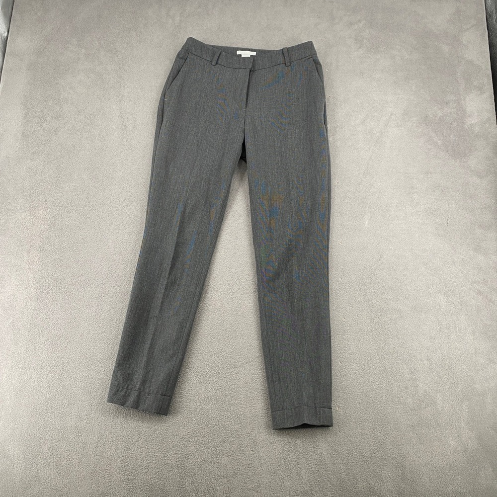 HM Womens Slim Fit Dress Pants Charcoal Gray Professional Trousers Size 2